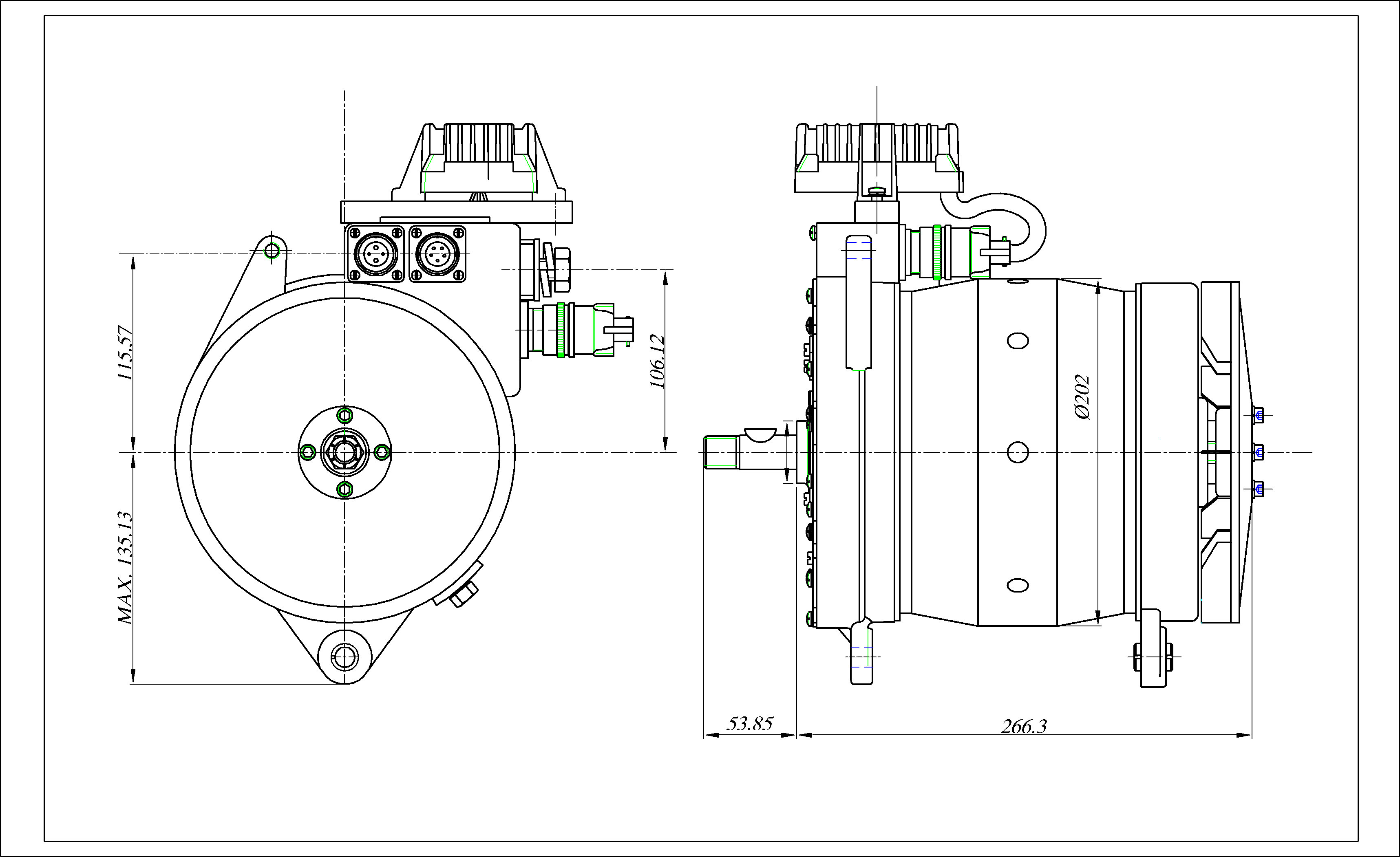 220A alternator